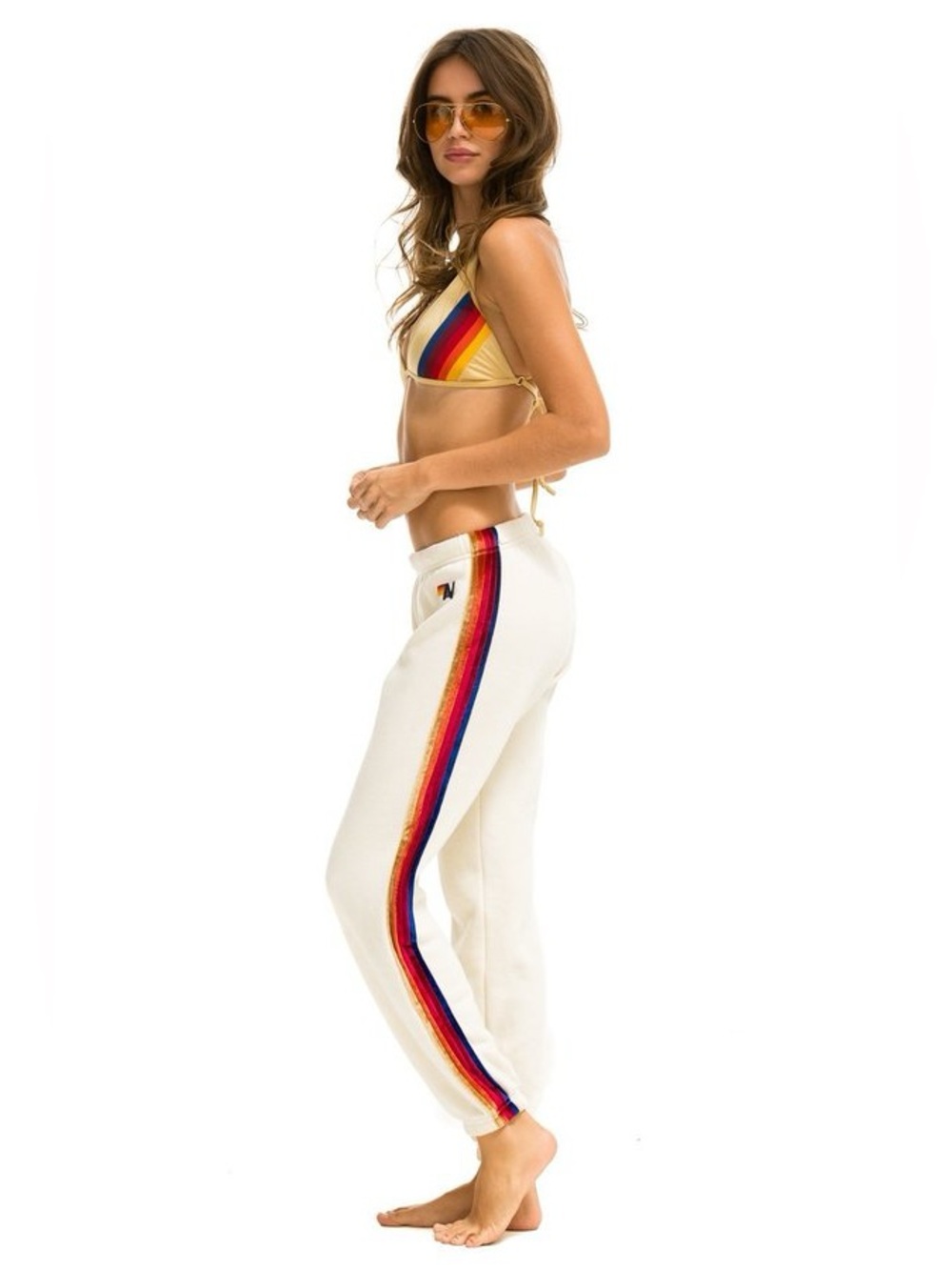 Aviator Nation Classic Velvet Stripes Sweatpants